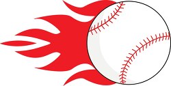 flames shooting out of baseball clipart