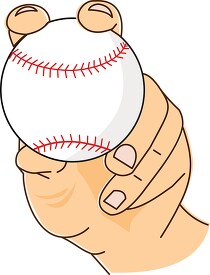 hand holding a baseballl