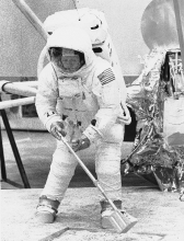 neil armstrong during eva training
