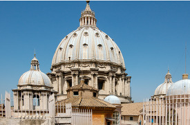 view of cupola st peters basilica rome photo