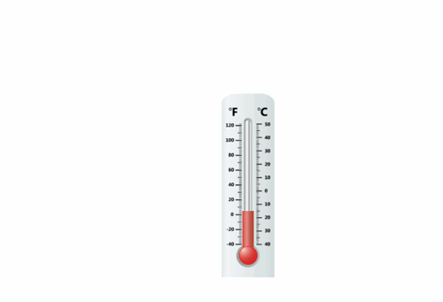 thermometer with temperature rising animated clipart