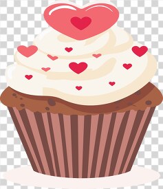 festive cupcake graphic complete with red heart candy