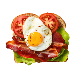 breakfast sandwich with bacon egg lettuce tomato
