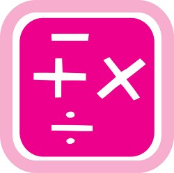 pink square white mathematical symbols