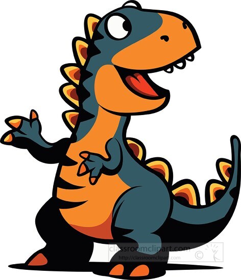 cartoon style t Rex dinosaur with a open mouth