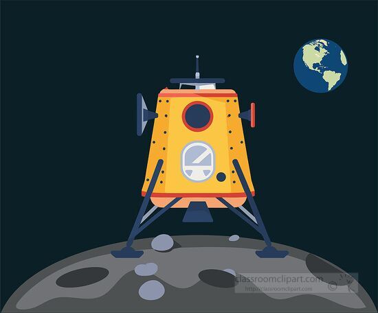 spacecraft landing on the moon