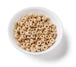 cereal in white bowl no milk